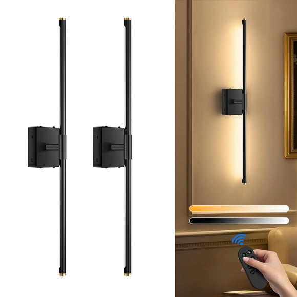 Apliques de pared SAIMAND con control remoto inalámbrico - Pack de 2