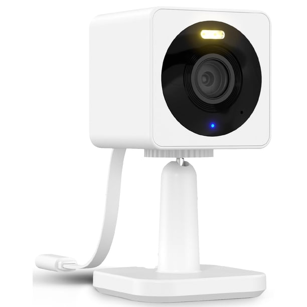 Cámara de seguridad Wyze Cam OG 1080p, Wi-Fi, visión nocturna en color, detección de movimiento, audio bidireccional, compatible con Alexa y Google Assistant, blanca.