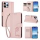 thumbnail image 2 of Funda Cartera Trébol para iPhone 12 Pro Max con Ranuras Tarjetas y Carga Inalámbrica Rosa, 2 of 6