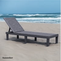 Reposera Reclinable Madera Plástica Blackwood 189 X 58 Cm Sunseeker 1 Un