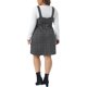 thumbnail image 3 of Agnes Orinda Disfraces de Halloween Tallas Grandes Vestidos con Tirantes para Mujeres Vestido Entero de Tweed de Cintura Alta con Botonadura Simple 3X Negro Blanco, 3 of 6