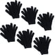 thumbnail image 1 of 6 pares de guantes mágicos de invierno para adultos, de punto, cálidos y elásticos, para hombres, mujeres y adolescentes, negros, 20-21 cm, 1 of 7