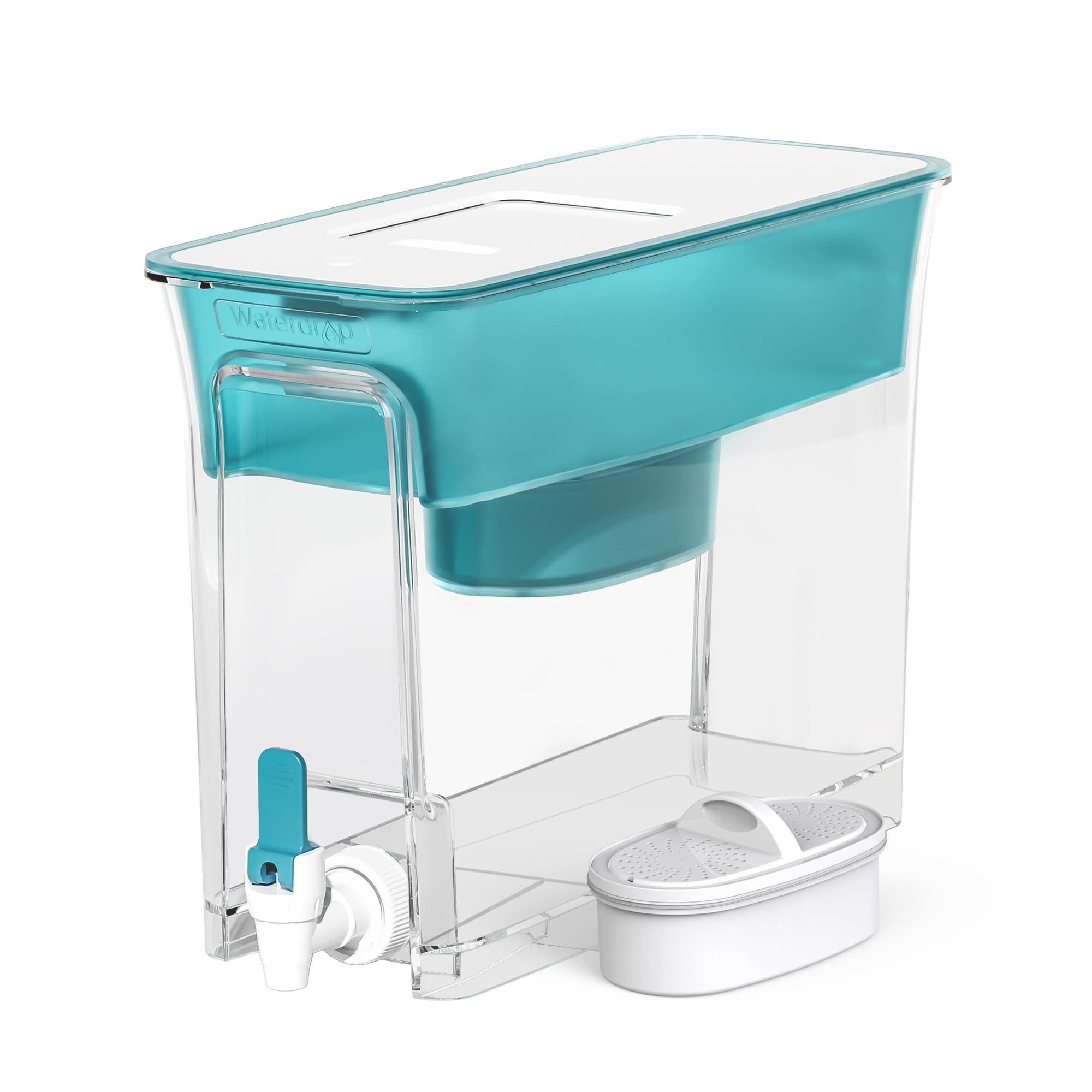 Dispensador De Filtro De Agua Waterdrop Slim, 8,3 L, Turquesa, Con 1 Filtro