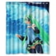 thumbnail image 1 of Cortina de ducha con bonito personaje de dibujos animados Hatsune Miku, juego de cortina de baño con ganchos, tamaño 60 x 72 pulgadas, 1 of 3