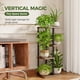 thumbnail image 2 of Bamworld Plant Stand 4 Tier Corner Metal Shelf Brown, 2 of 3