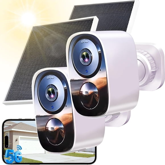 Cámara de seguridad HITELLARCAM 2 unidades inalámbricas con energía solar 2K