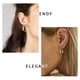 thumbnail image 5 of Pendientes tipo argolla Yesteel Gold chapados en oro de 14 quilates para mujer, 5 of 7