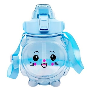 Genérico - Botella Agua Kawaii Antiderrame 1000Ml Azul Correa
