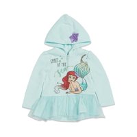 Sudadera Con Capucha Disney Ariel Para Niñas Con Forro Polar Y Cierre 7-8
