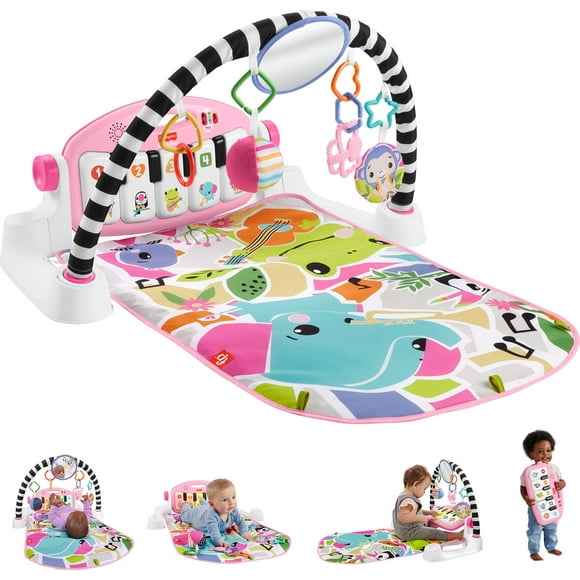 Playmat Fisher-Price Glow and Grow Kick & Play Piano Gym Rosa