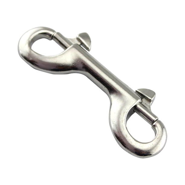 Gancho a presión de acero inoxidable 316, ganchos a presión de doble extremo, Clips de buceo, grado marino para cubo de agua, correa para perro, tachu 4.53x1.18 pulgadas