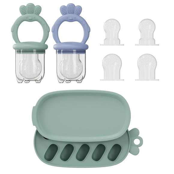 TAEAFER Set de alimentador de frutas para bebé, silicona, 2 piezas