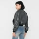 thumbnail image 3 of Chaqueta Mujer Bomber Ecocuero Lavada Gris Corona, 3 of 5
