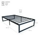thumbnail image 2 of Base de Cama Europea de Acero Negro 90x190 Zen 1 Plaza - Vincenzi, 2 of 10