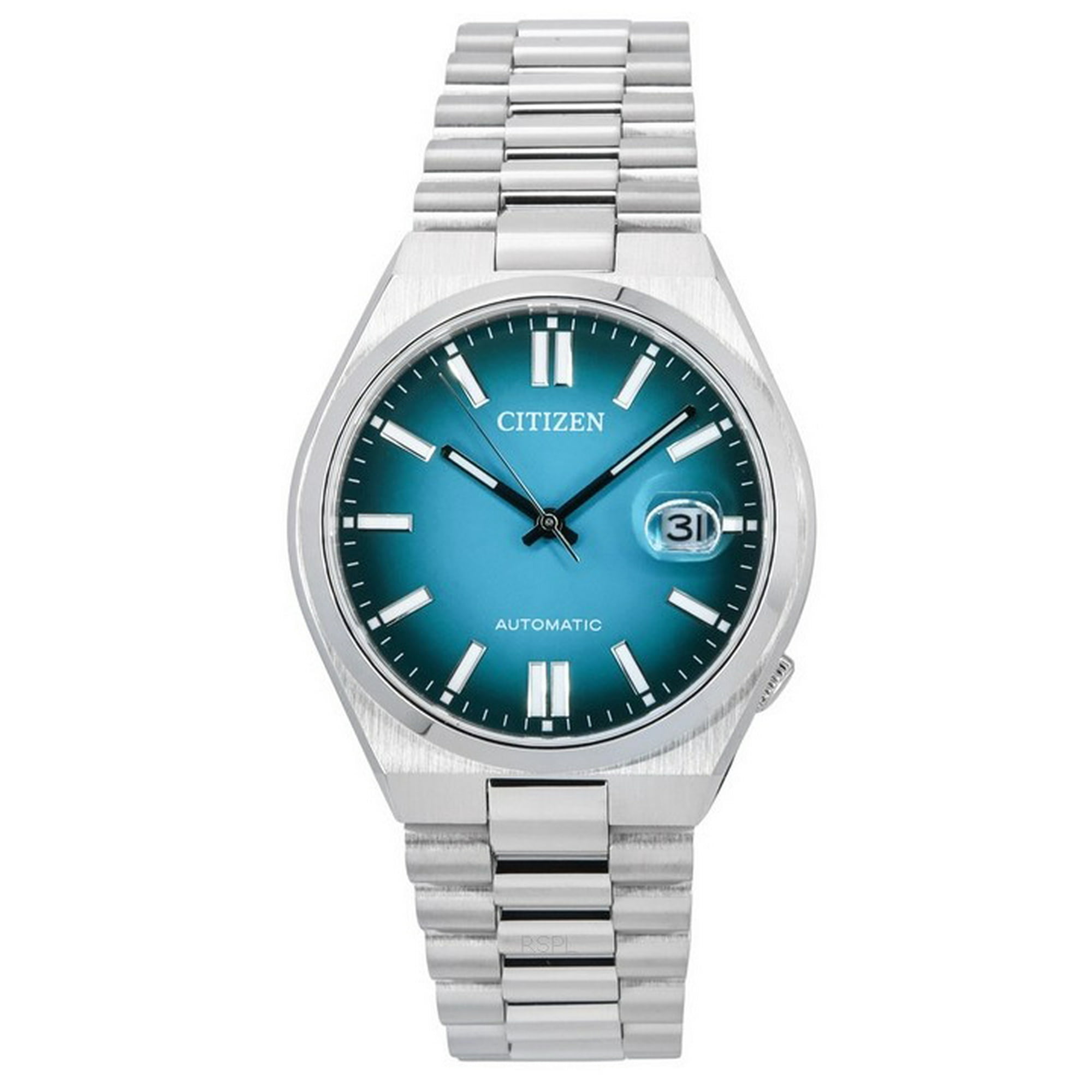 Reloj Citizen Tsuyosa Stainless Steel Turquoise Dial Automatic Nj0151-88x Men's Watch
