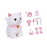 Bothyi - Juguete Eléctrico Para Mascotas, Lindo Animal De Peluche Para Niños De 3 A 6 Años, Gato Blanco