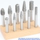 thumbnail image 2 of Juego de brocas de carburo Sworker, 10 unidades, brocas de molinillo de 1/4 de vástago, 2 of 6