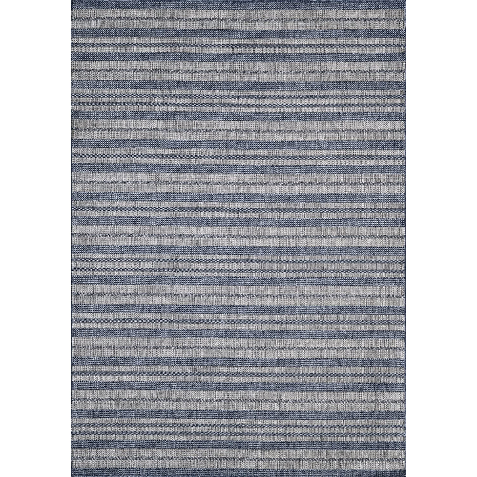 Alfombra Kas Rugs Provo 5790 Con Rayas Azules, 100 X 150 Cm
