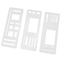 Magideal - 3 Piezas Plantillas Para Planificador Guías Para Álbum De Recortes Plantillas Para Marcapáginas Y Reglas De Dibujo Con Diseños Para Calendarios Y List Estilo C