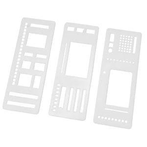 Magideal - 3 Piezas Plantillas Para Planificador Guías Para Álbum De Recortes Plantillas Para Marcapáginas Y Reglas De Dibujo Con Diseños Para Calendarios Y List Estilo C