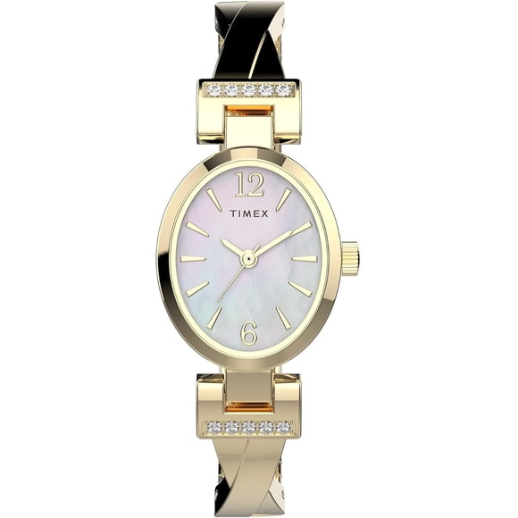 Reloj Digital Timex Brazalete Elástico Dorado 21mm Mujer