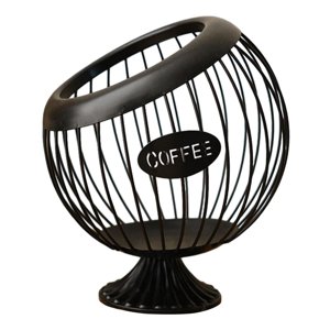 Magideal - Cesta Para Cápsulas De Café, Contenedor De Jaulas Para Cápsulas De Café, Organizador De Cápsulas De Café Expreso, Organizador De Almacenamiento De , Negro
