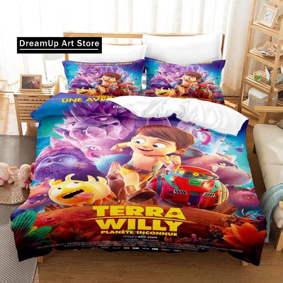 Terra Willy Astro Kid Bedding Set Boys Girls Duvet Cover Pillowcase Bed Adult Bedroom