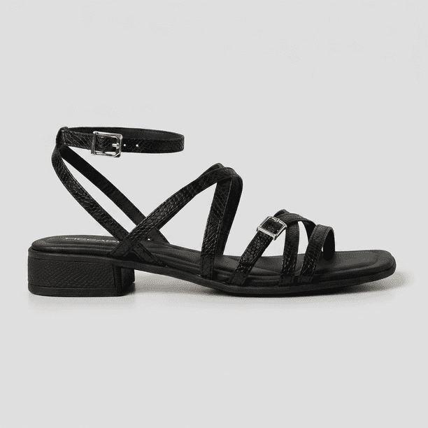 Sandalia Mujer Negro Monica Piccadilly
