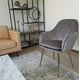 thumbnail image 3 of Pack 2 Poltronas Base Dorada Velvet Lux - Gris, 3 of 3
