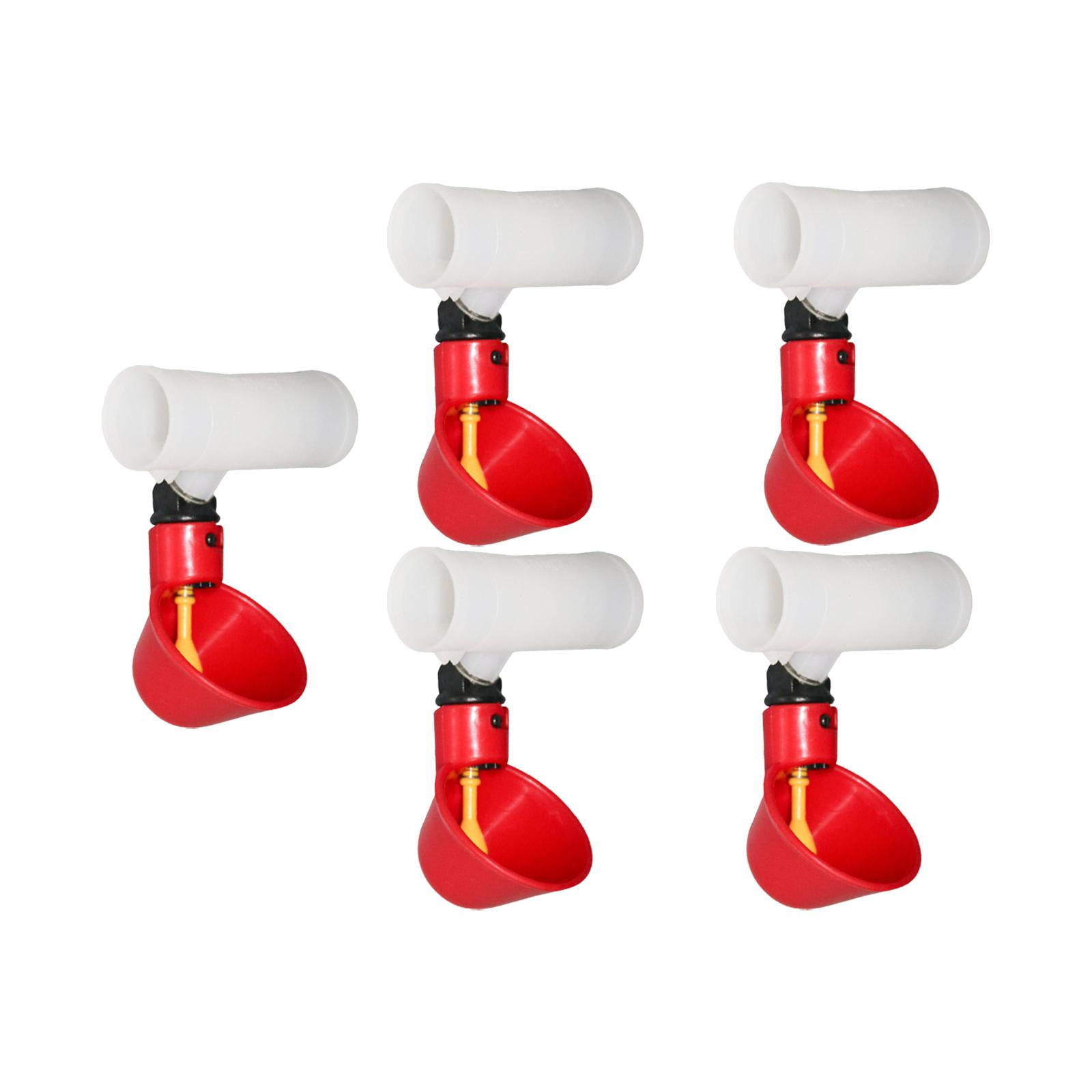 Magideal - 5 Piezas De Bebederos Automáticos Para Pollos, Tazas, , Comederos, Vasos De Riego De Plástico Para Gallinas, Suministros Para Aves De Corral, 66x10cm