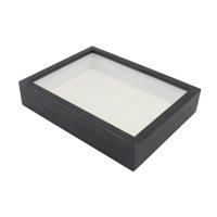 Bothyi - Caja De Sombra Para Manualidades, Marco De Madera, Vitrina Grande Para Medallas De Fotos De Boda, Color Negro