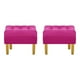 thumbnail image 1 of Set Pouf Wood 1c Felpa 01 Fucsia, 1 of 5