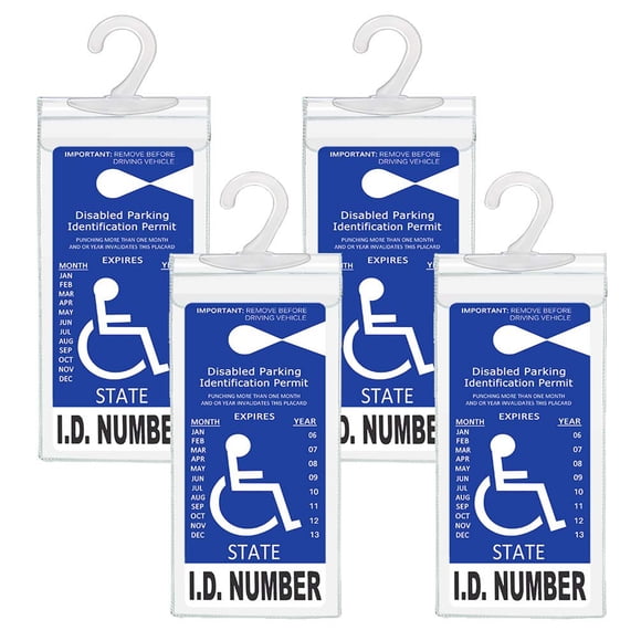 Porta Cartel de Estacionamiento para Discapacitados TB Tbuymax Paquete de 4