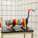 thumbnail image 1 of Figura decorativa de gato en resina multicolor, 1 of 3