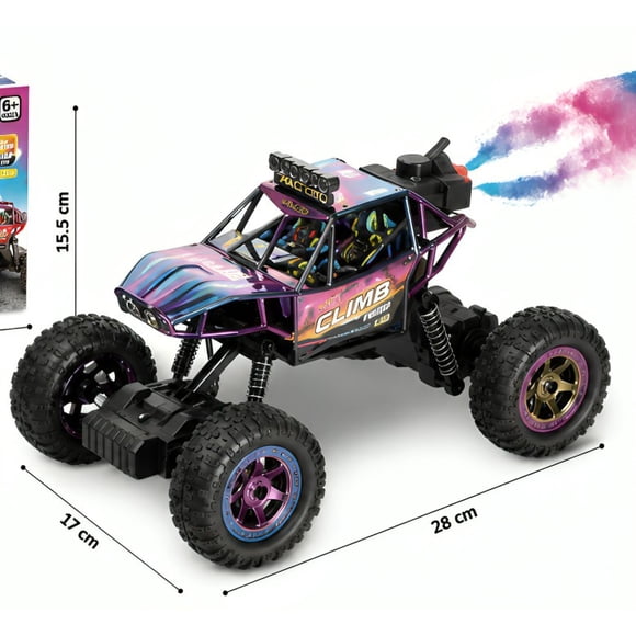 Auto todo terreno a control remoto con spray y luces