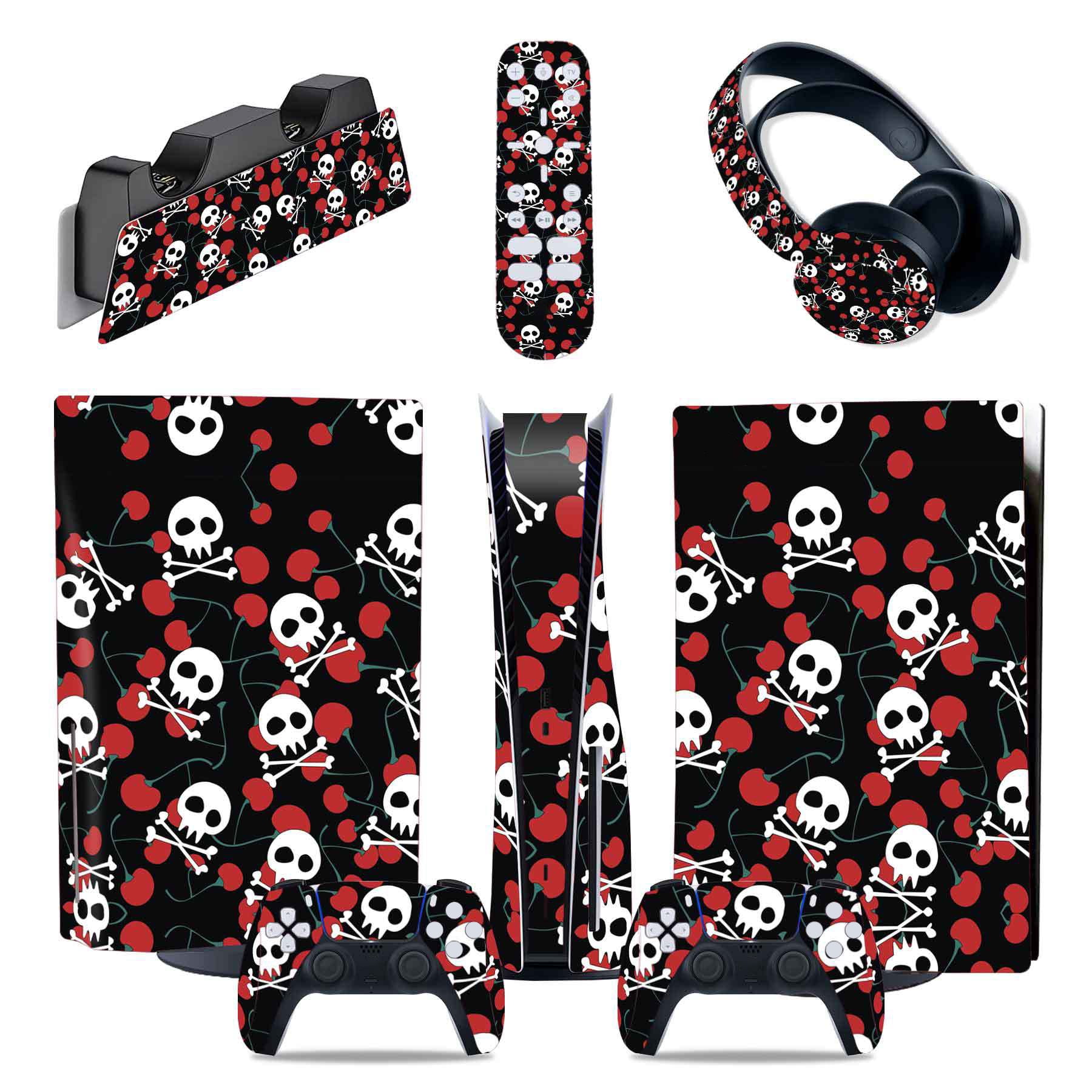 Genérico - Pegatina Para Consola De Juegos Compatible Con Playstation 5 Edición Disco Y Digital, Juego De Piel Para Controladores - Película Protectora De Color Sólido Galaxy Marble