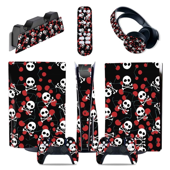 Pegatina para consola de juegos compatible con PlayStation 5 Edición Disco y Digital, juego de piel para controladores - Película protectora de color sólido Galaxy Marble
