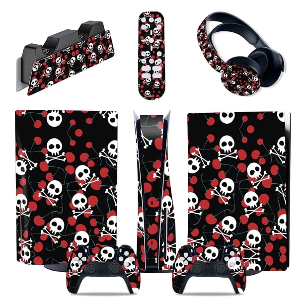 Pegatina para consola de juegos compatible con PlayStation 5 Edición Disco y Digital, juego de piel para controladores - Película protectora de color sólido Galaxy Marble
