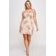 thumbnail image 5 of Saronite Vestido Corto de Rayón con Volantes, Tirantes Ajustables y Estampado Floral de Cachemira, Rosa (Talla Grande para Mujer), 5 of 5