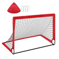Ioensy - Red De Portería De Fútbol Para Niños, Puerta De Fútbol Compacta Para Parque, Jardín, Deportes Al Aire Libre, Color Rojo