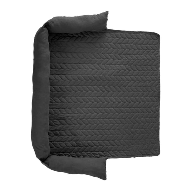 Funda de sofá para cama para perros, cojín para sofá para mascotas, 75x75cm, resistente al agua, acolchado suave, duradero, funcional, lavable, estera , Gris oscuro