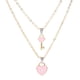thumbnail image 4 of Pareja Colgante Collares Romántico Corazón Formado Para Los Amantes Del Aniversario Rosa, 4 of 5
