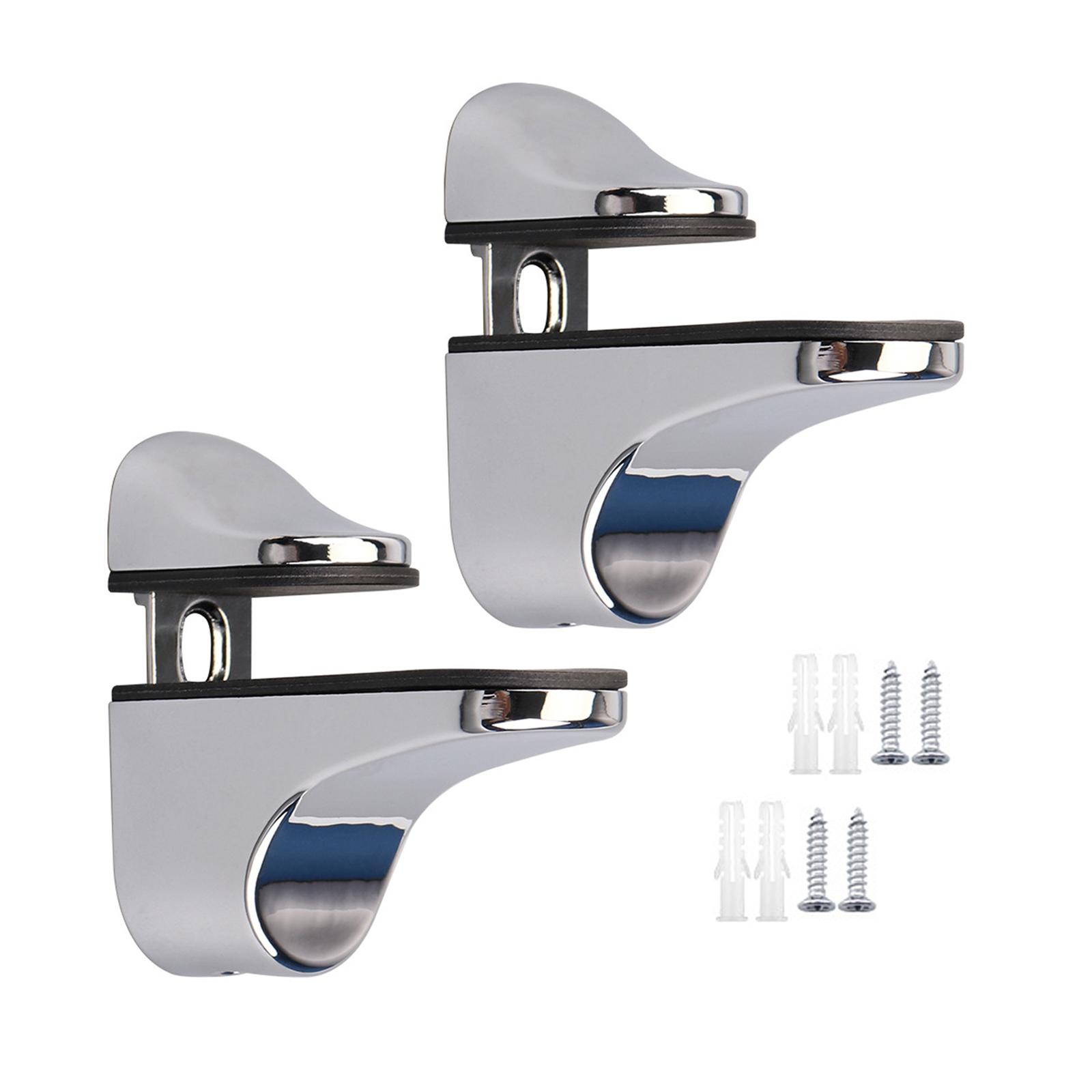 Bothyi - Abrazadera De Soporte Para Estante De Vidrio, Para Vidrio De 3-21Mm, Para Estantes De Mesita De Noche De Dormitorio, Pulido