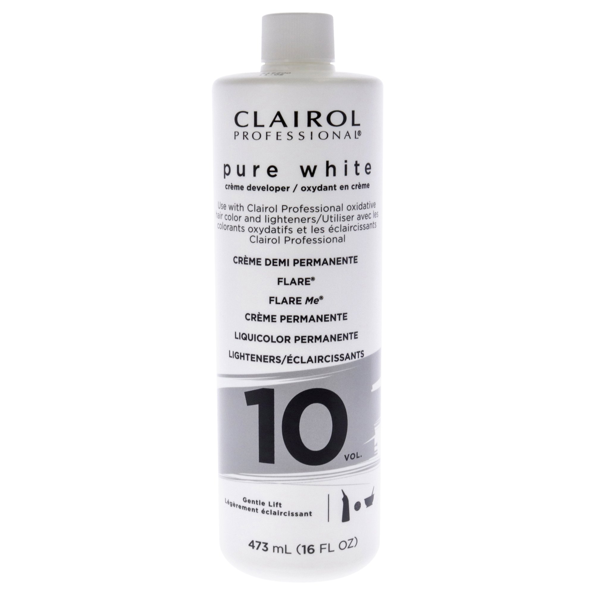 Clairol - Desarrollador En Crema De 10 Volúmenes Blanco Puro De Para Unisex - Aclarador De 16 Oz