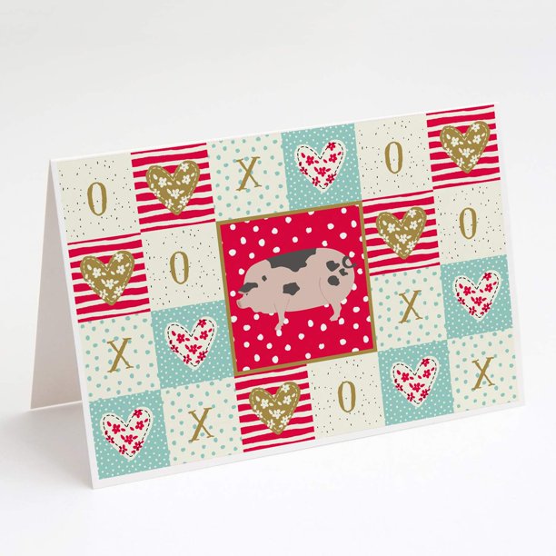 Tarjetas de felicitación Caroline's Treasures Pack de 8 unidades 5×7 pulg (12,7 × 17,8 cm) Rojo
