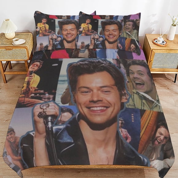 Harry Styles Classic Touch Soft Zipper Comfort Fabric Breathable Structure Duvet Cover Sets for Relaxing Sleep