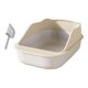thumbnail image 5 of Caja De Arena Para Gatos De Fácil Limpieza Con Pala, Bandeja De Arena Para Gatos Semicerrada Y Abierta, Color Blanco, 5 of 5