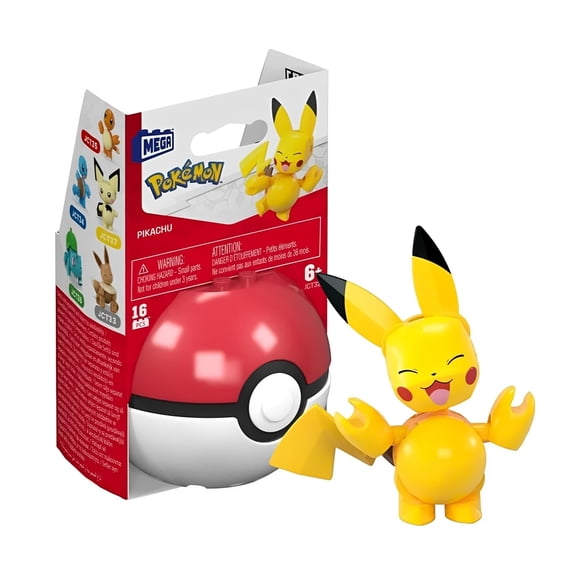 Set de construcción Mega Brands Pikachu Poké Ball de 16 piezas