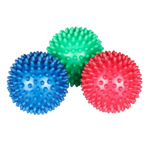 Inaltum Fitness - Pack 3 Balón Pelota Púas Erizo 8Cm - 3 Unidades