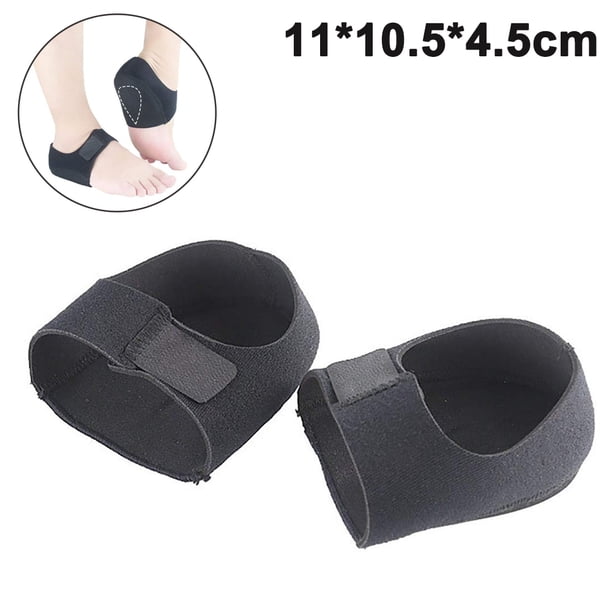 1 par de protectores de talón para fascitis plantar, almohadillas para el talón, insertos de cojín para el talón, copas para el talón, soporte transpirable ajustable para el talón agrietado
